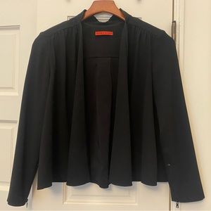 Black Alice + Olivia Cropped Flutter Jacket